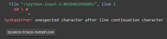 SyntaxError